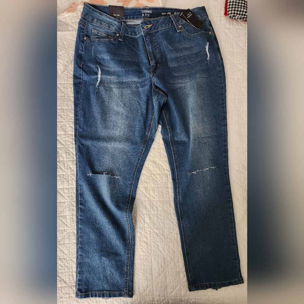 NWT Crown & Ivy skinny stretch pants